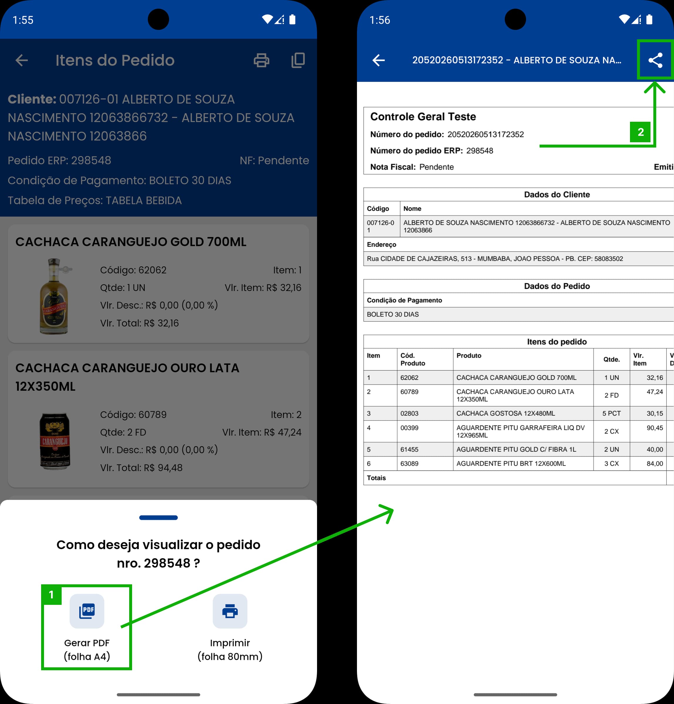 Gerando PDF do pedido de venda